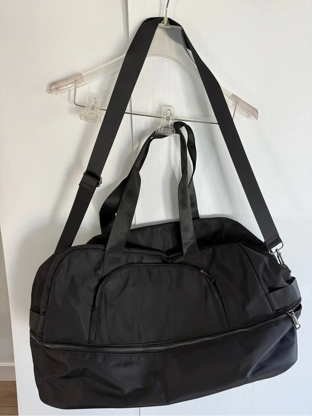 Black Duffel Tote Bag - Classic Utility Carry
